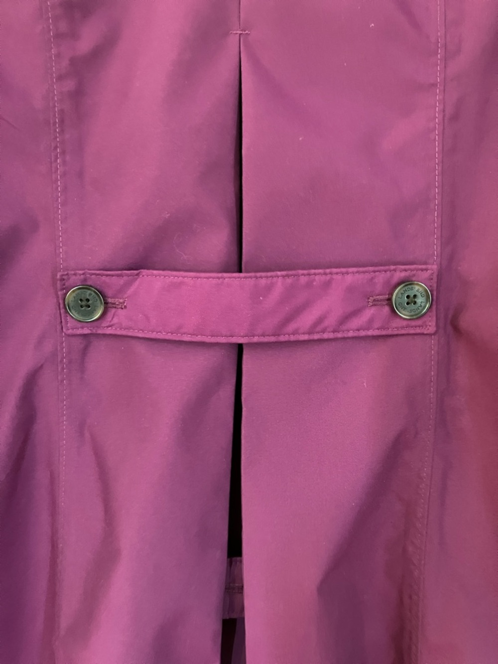 Lands' End Fuchsia Purple Spring Raincoat Trench Jacket Coat Small - Picture 3 of 16